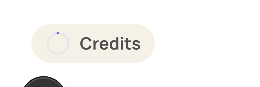 The Credits chip at the bottom of the menu.